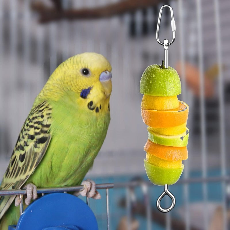 Suplklz Bird Cage Food Holder Parrot Fruit Vegetable Skewer Bird Cage Feeder Foraging Toy for Parakeet Budgie Macaw - Image 5
